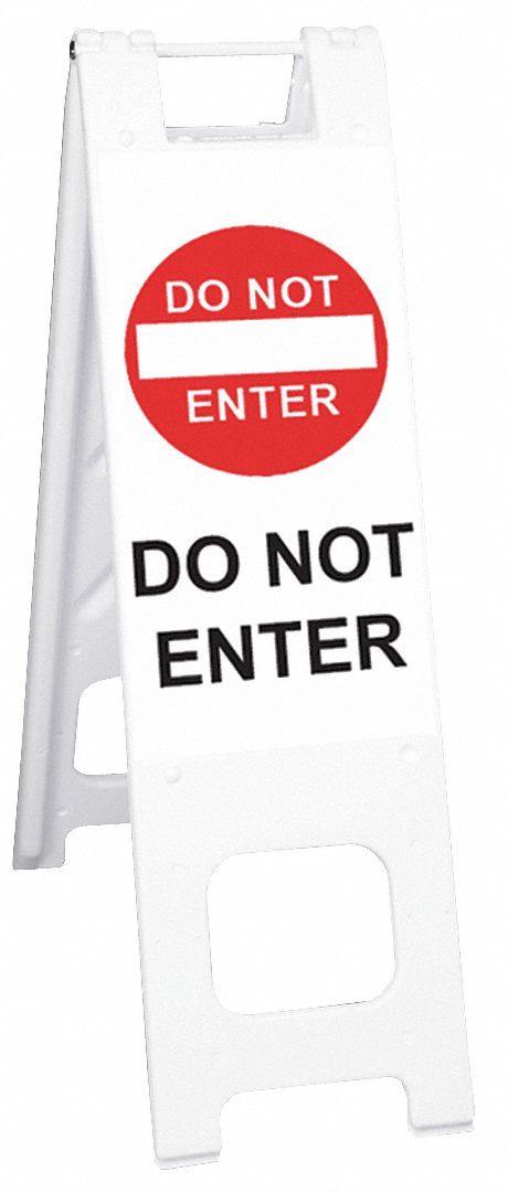 Barricade Sign Do Not Enter 45 in H