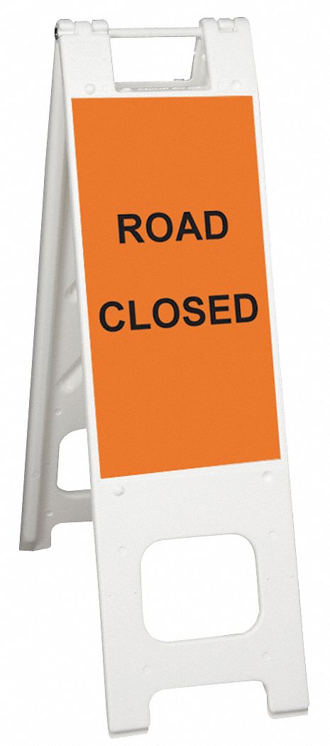 Barricade Sign Road Closed 45 in H