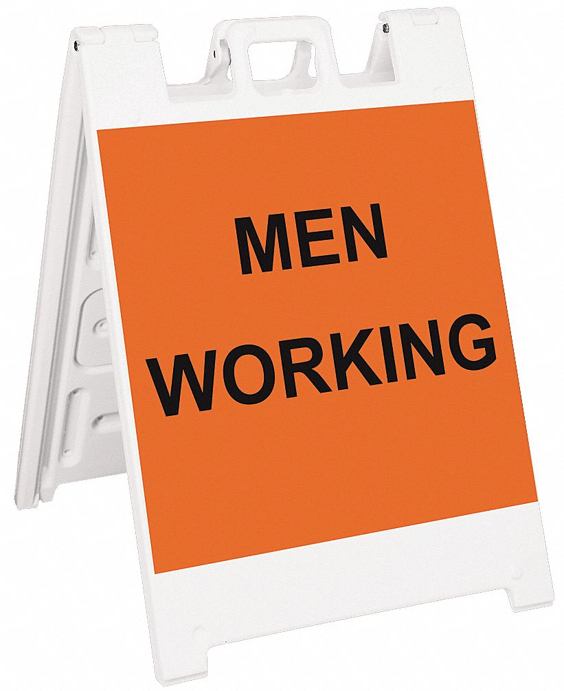 Barricade Sign Men Working 36 in H