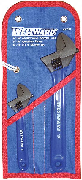 Adj. Wrench Set CV Steel 6 to 10