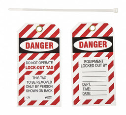 Danger Tag 5-1/2inHx3inW Vinyl PK10