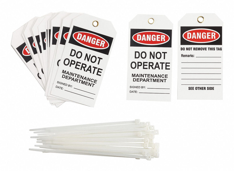 Danger Tag 5-1/2inHx3inW Vinyl PK25