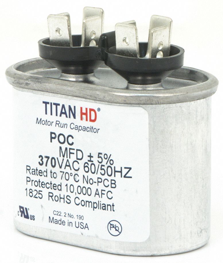 Motor Run Capacitor 5 MFD 2 1/16  H