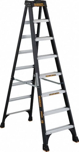 Stepladder Fiberglass 8 ft H 300 lb Cap