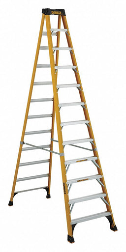 Stepladder Fiberglass 12 ft H 375 lb.Cap
