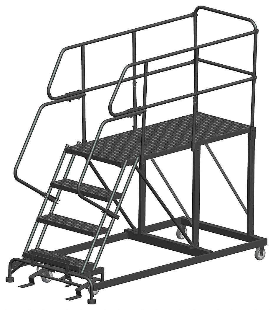Roll Work Platform Steel Single 40 In.H