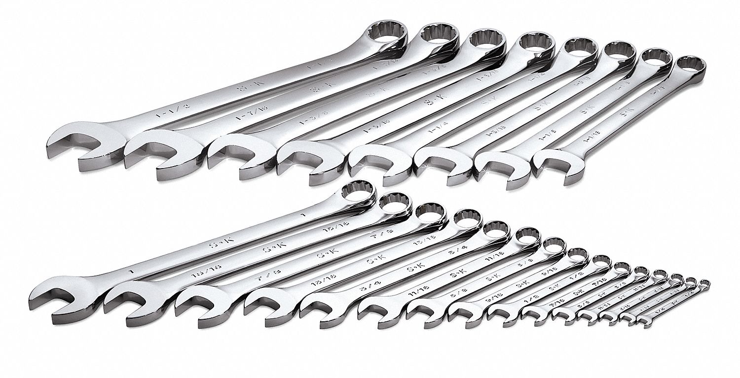 Combo Wrench St Steel Chrome Stnrd Ofst