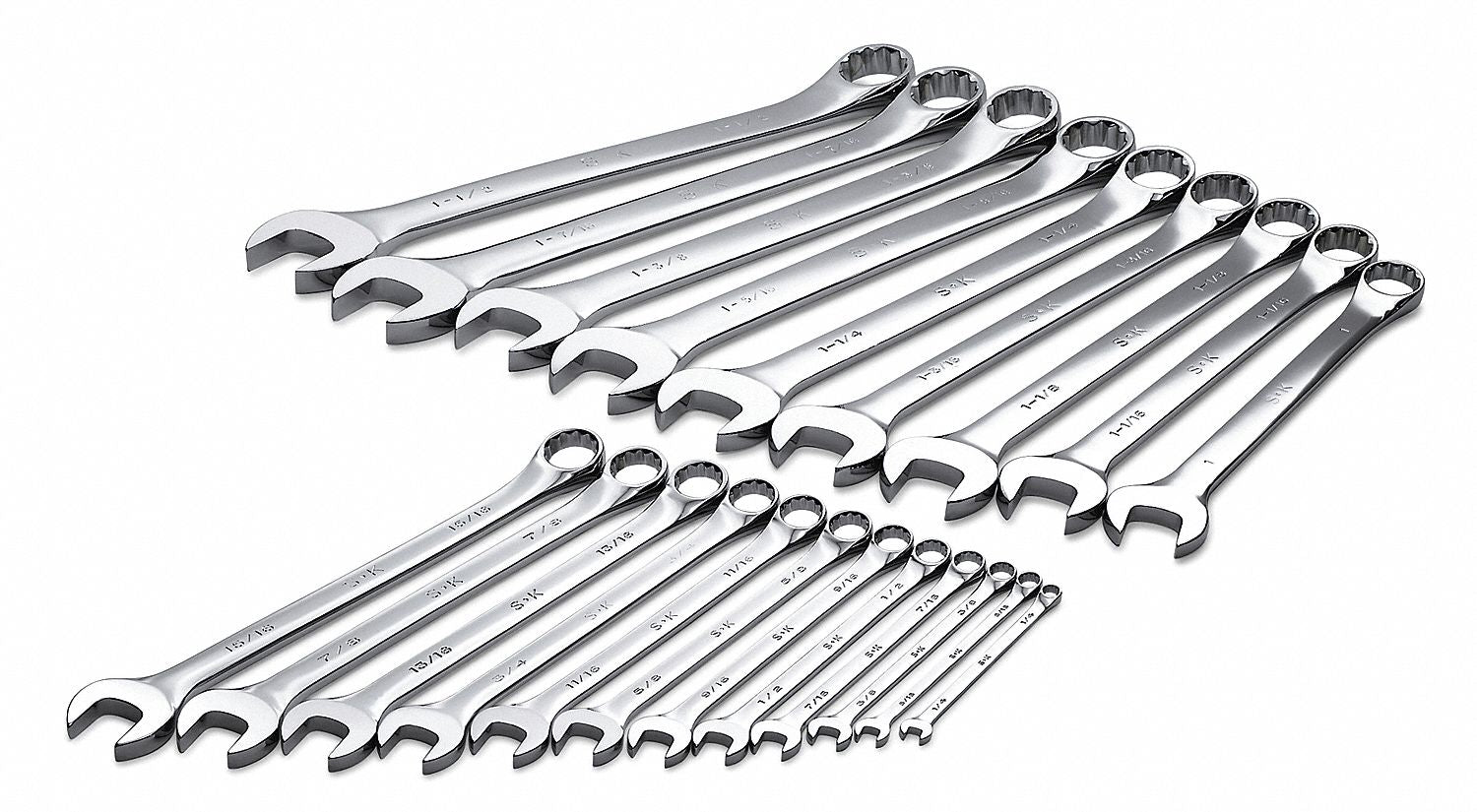 Combo Wrench St Steel Chrome Stnrd Ofst