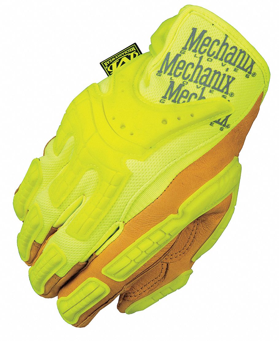 Mechanics Gloves Hi-Vis Yellow 8 PR