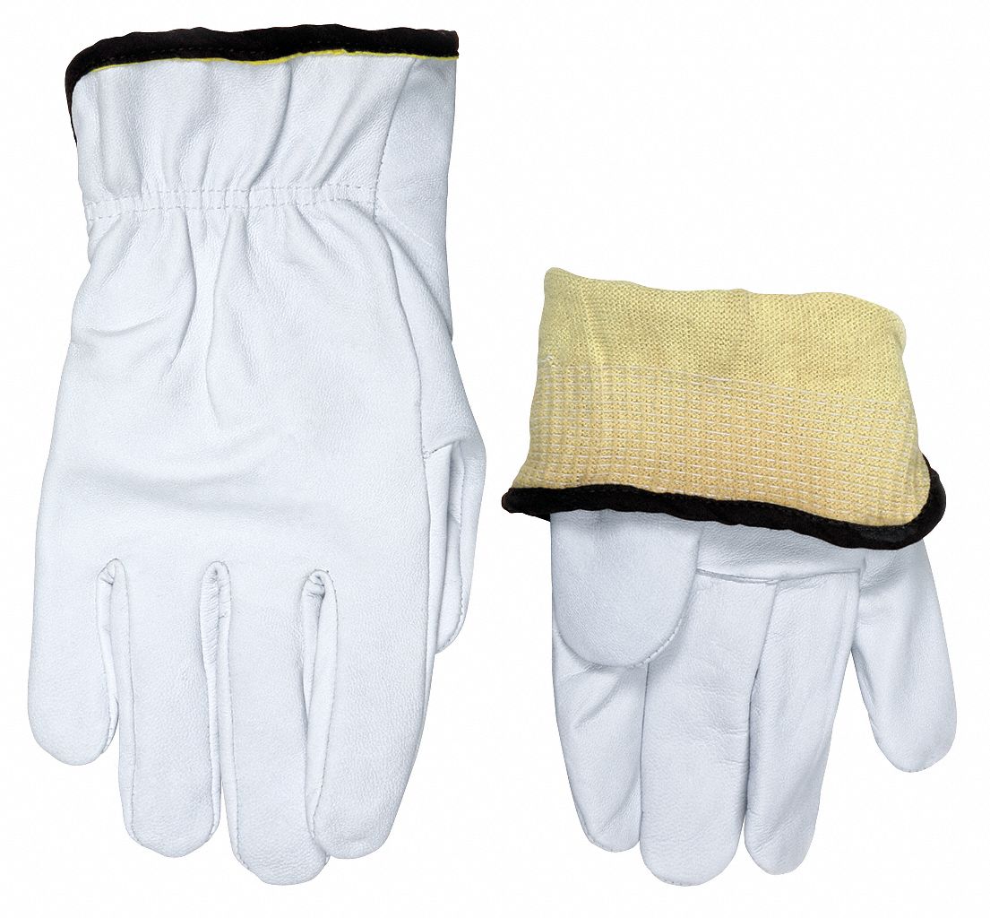 H5449 Leather Gloves White S PR