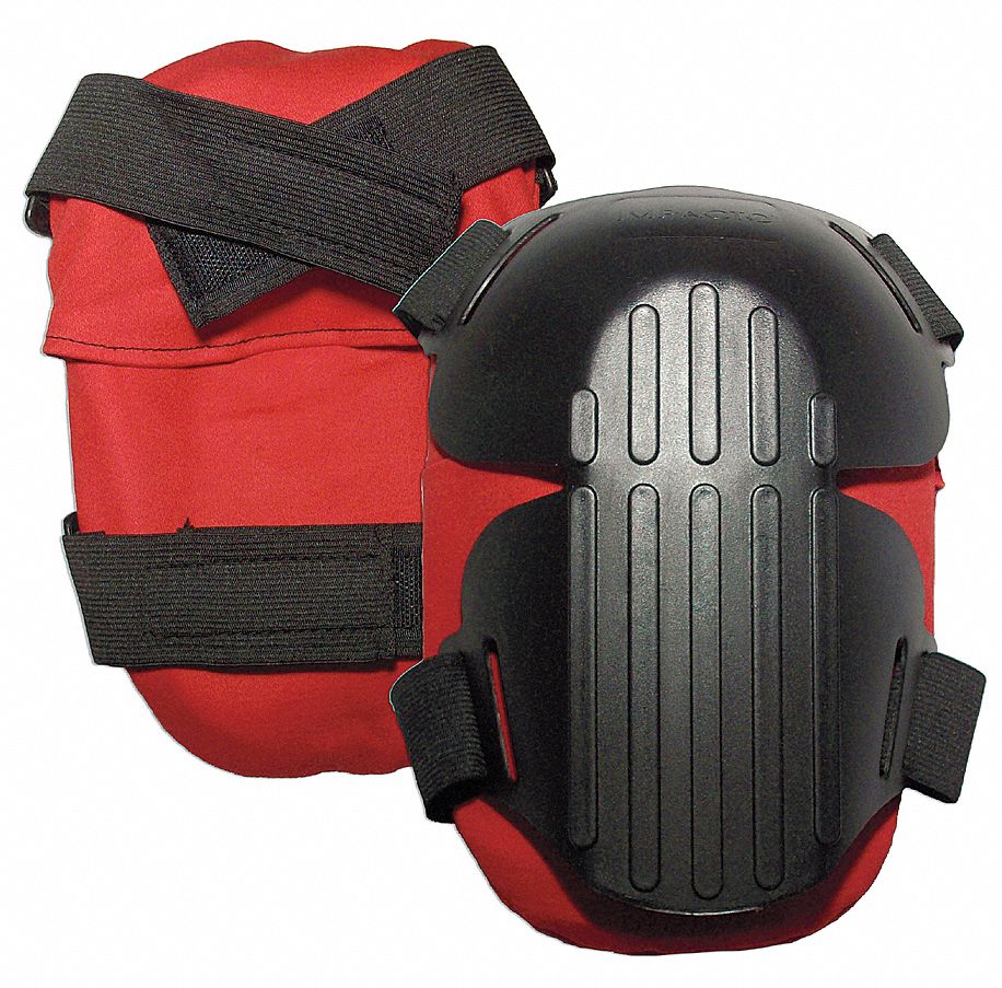 Knee Pad UNIV Hook/Loop Black/Red PR