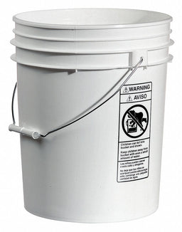 Pail Polyethylene White Open Head PK10