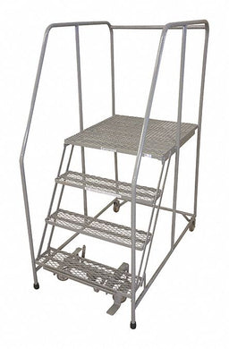 Rolling Ladder Steel 70In. H. Gray