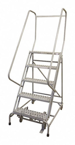 Rolling Ladder Steel 80In. H. Gray