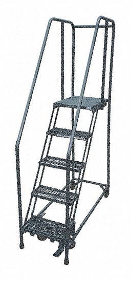 Rolling Ladder Steel 80In. H. Gray