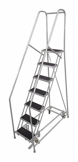 Rolling Ladder Steel 100In. H. Gray