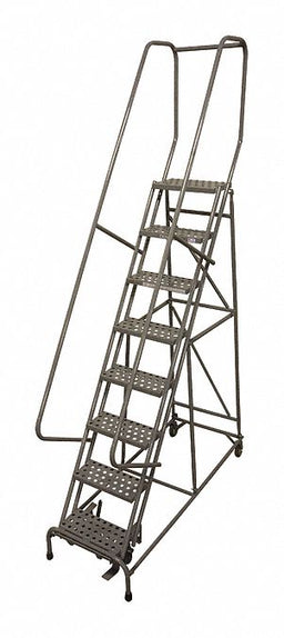 Rolling Ladder Steel 110In. H. Gray
