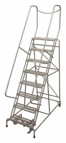 Rolling Ladder Steel 110In. H. Gray