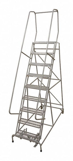 Rolling Ladder Steel 120In. H. Gray