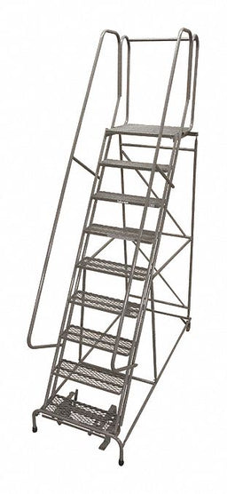 Rolling Ladder Steel 120In. H. Gray