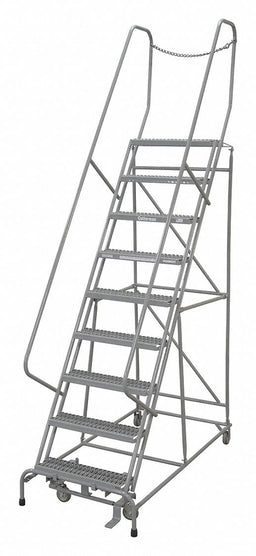 Rolling Ladder Steel 120In. H. Gray