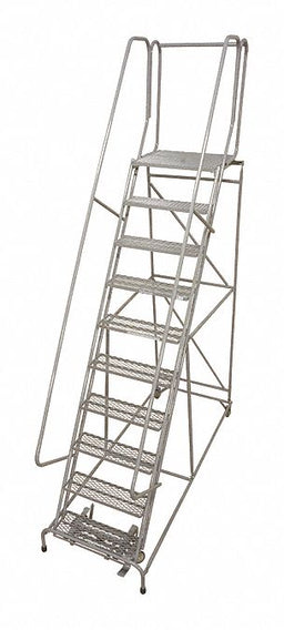 Rolling Ladder Steel 130In. H. Gray