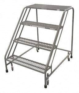 Rolling Ladder Steel 40In. H. Gray