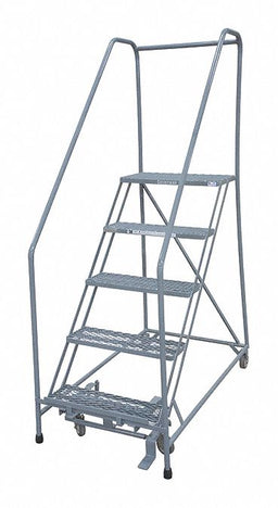 Rolling Ladder Steel 80In. H. Gray
