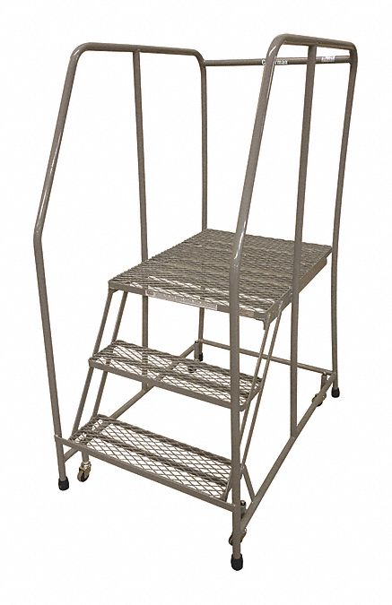 Rolling Ladder Steel 60In. H. Gray