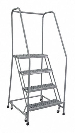 Rolling Ladder Steel 70In. H. Gray