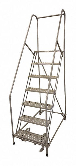 Rolling Ladder Steel 100In. H. Gray