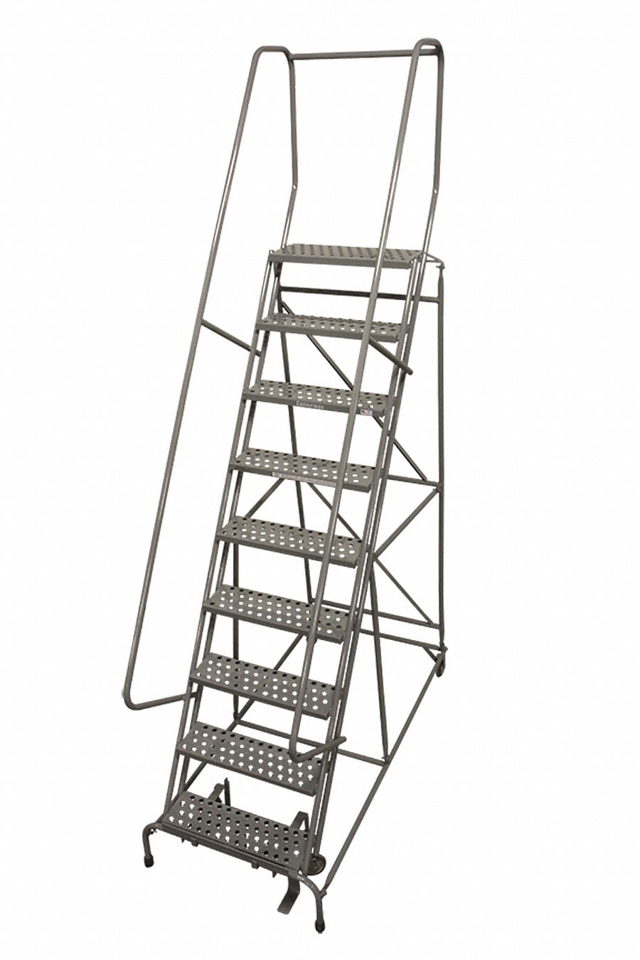 Rolling Ladder Steel 120In. H. Gray