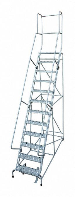 Rolling Ladder Steel 162In. H. Gray
