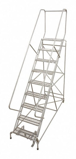 Rolling Ladder Steel 182In. H. Gray