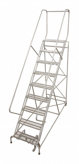 Rolling Ladder Steel 192In. H. Gray