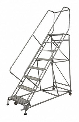 Rolling Ladder Steel 192In. H. Gray
