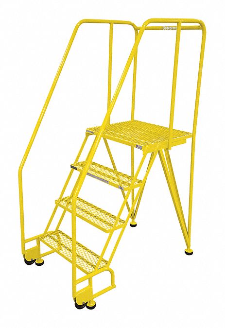 Tilt and Roll Ldr Steel 70In. H. Yellow