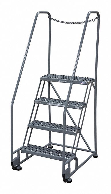 Tilt and Roll Ldr Steel 70In. H. Gray