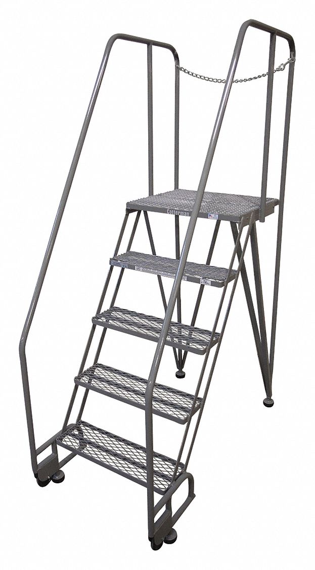 Tilt and Roll Ldr Steel 80In. H. Gray