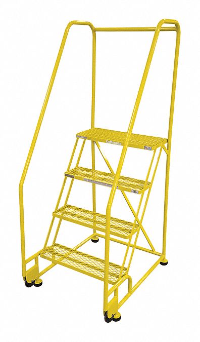 Tilt and Roll Ldr Steel 70In. H. Yellow