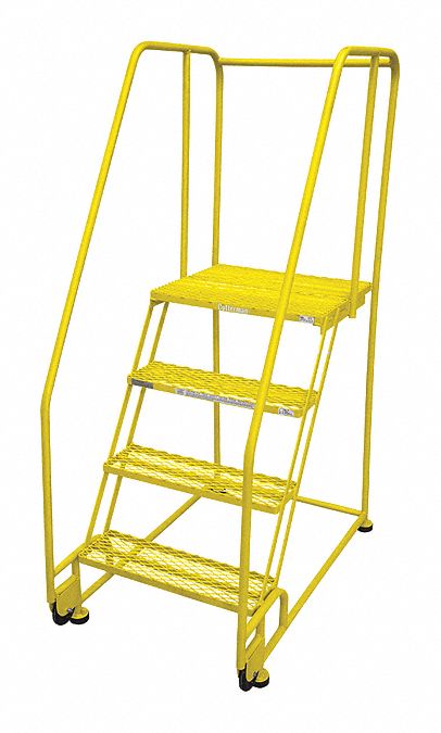 Tilt and Roll Ldr Steel 70In. H. Yellow
