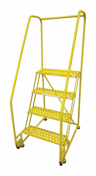 Tilt and Roll Ldr Steel 70In. H. Yellow