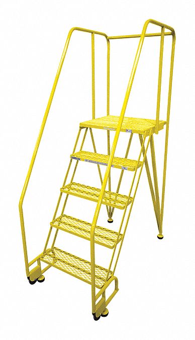 Tilt and Roll Ldr Steel 80In. H. Yellow