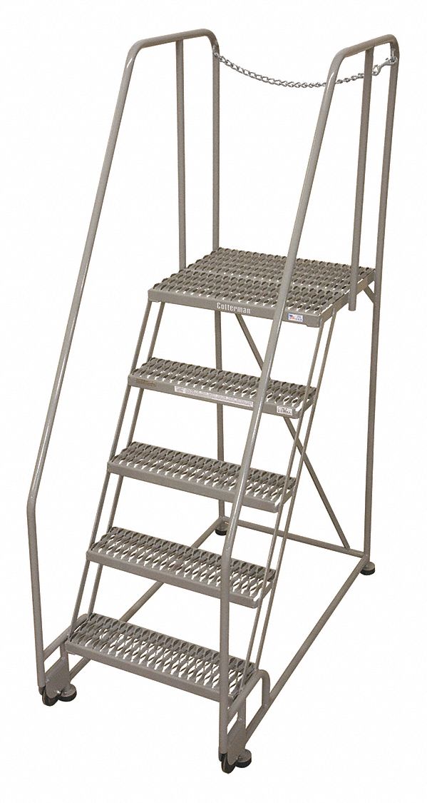 Tilt and Roll Ldr Steel 80In. H. Gray