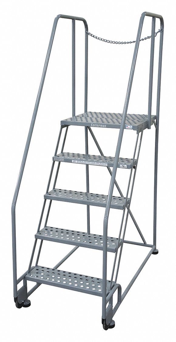 Tilt and Roll Ldr Steel 80In. H. Gray