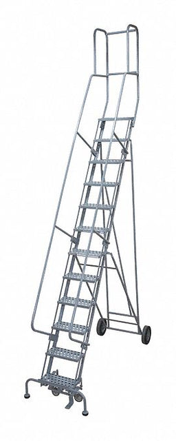 Rolling Ladder Steel 202In. H. Gray