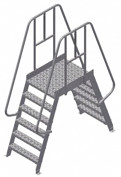 Crossover Ladder 6 Step Aluminum 90In. H