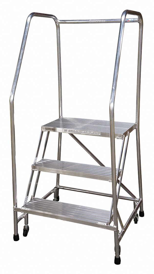 Rolling Ladder Steel 60In. H. Gray