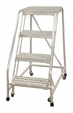 Rolling Ladder Steel 70In. H. Gray