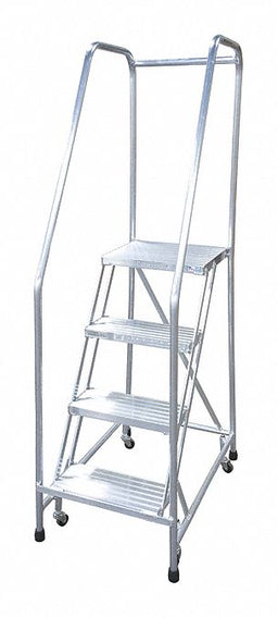 Rolling Ladder Steel 70In. H. Gray